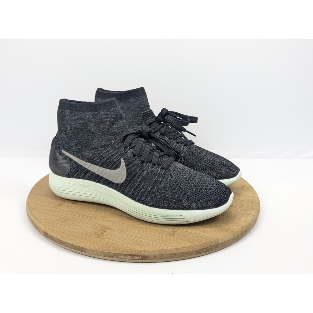 Nike Lunarepic Flyknit Womans 9 Shoes Mid Sock Black Running Lightweight Sneaker